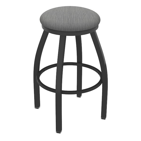 36" Swivel X-Tall Bar Stool, Pewter Finish, Graph Seat